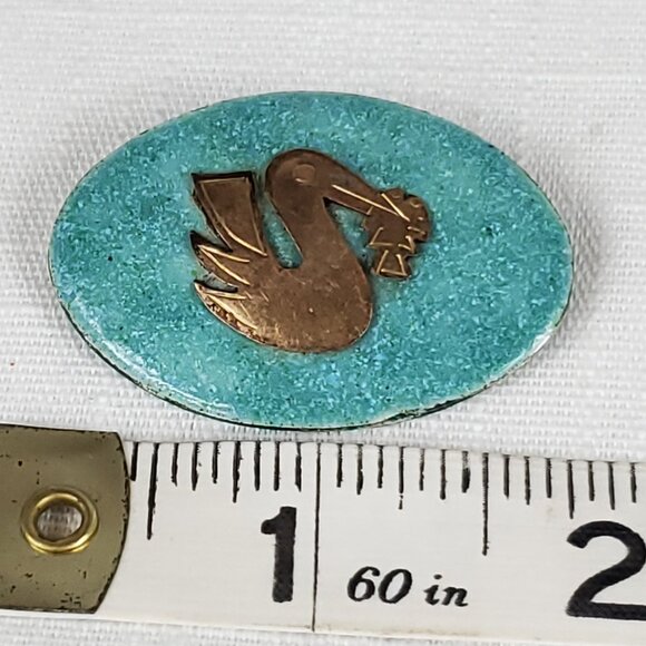 Peruvian Condor/Bird 18K 925 MM Gold Sterling Vintage Pin Brooch - Picture 6 of 6